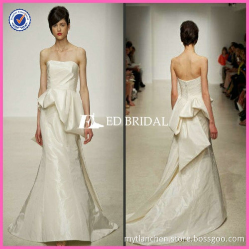 CE950 2015 Elegant Strapless Sleeveless Layers Taffeta Cheap Wedding Dresses